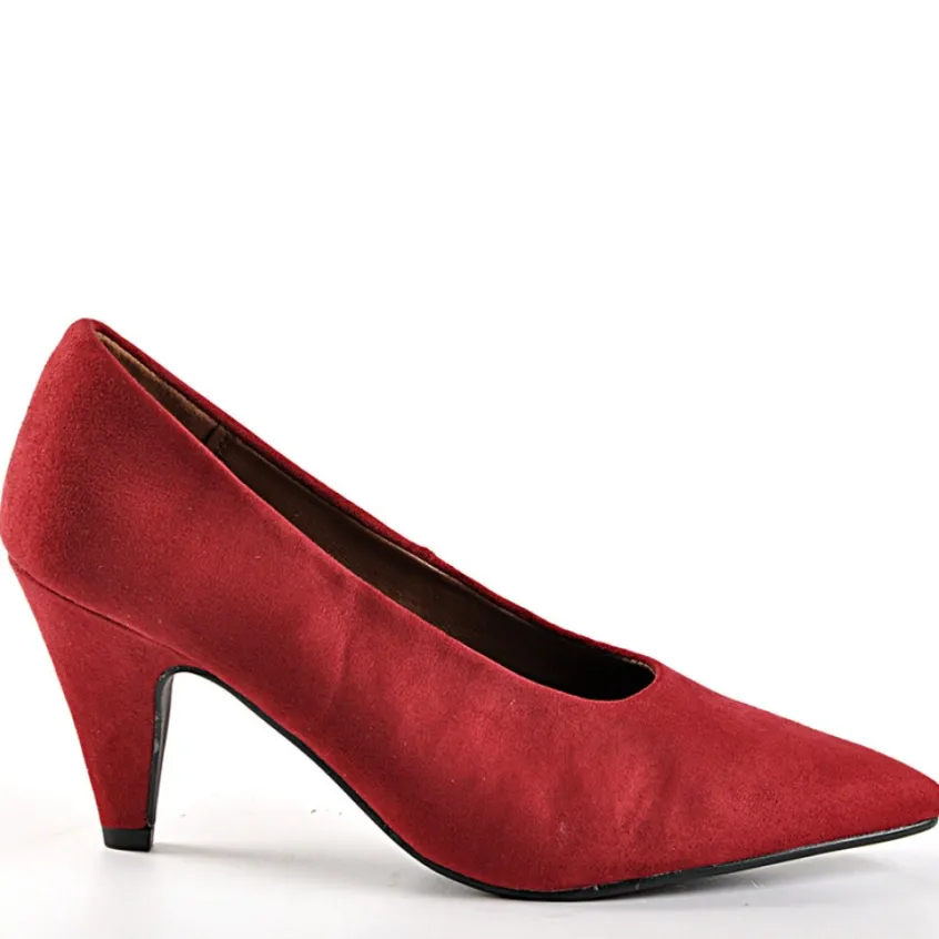 Escarpins|ANA LUNA Escarpins Femme Aspect Velours Bordeaux