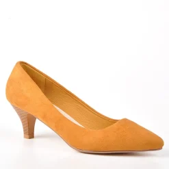 Escarpins|ANA LUNA Escarpins Femme Aspect Velours Jaune