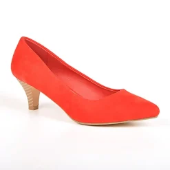 Escarpins|VICE VERSA Escarpins Femme Aspect Velours Rouge