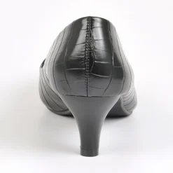 Escarpins|VICE VERSA Escarpins Femme Avec Effet Croco Noir