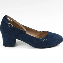 Escarpins|VICE VERSA Escarpins Femme Bleu Marine Avec Brides Chevilles