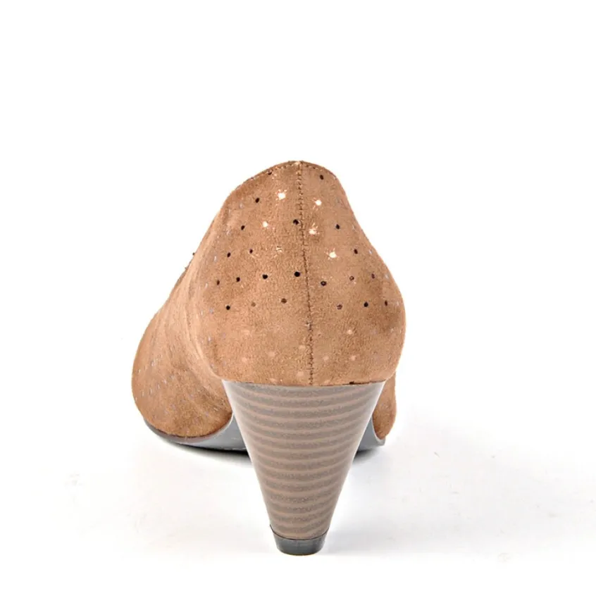 Escarpins|ANA LUNA Escarpins Femme Marron A Pois Talon 5,5Cm