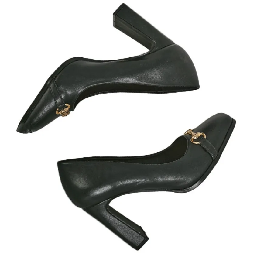 Escarpins|MASCARA Escarpins Femme Noir Bout Carre