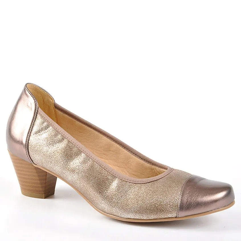 Chaussures Confort|SCALINA Escarpins Matiere Irisee Bronze