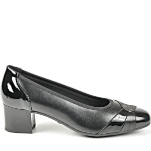Chaussures Confort|LADY CONFORT Escarpins Noir Forme Large