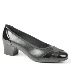 Chaussures Confort|LADY CONFORT Escarpins Noir Forme Large