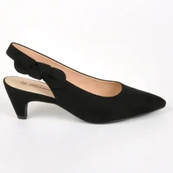 Escarpins|MASCARA Escarpins Ouverts Femme Noir Avec Noeud