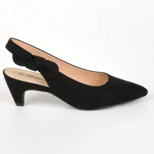 Escarpins|MASCARA Escarpins Ouverts Femme Noir Avec Noeud