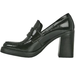 Mocassins|MASCARA Mocassins A Talon Carre Femme Vernis Noir