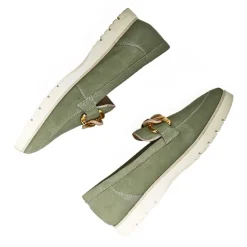 Chaussures Confort|SCALINA Mocassins Avec Chaines Vert
