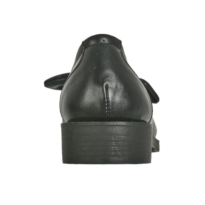 Chaussures Confort|SCALINA Mocassins Confort Femme Noir A Noeud