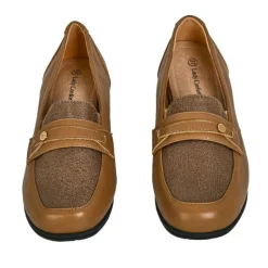 Chaussures Confort|LADY CONFORT Mocassins Femme Beige Semelles Souples