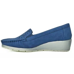 Chaussures Confort|LADY CONFORT Mocassins Femme Bleu Marine