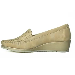 Chaussures Confort|LADY CONFORT Mocassins Femme Beige