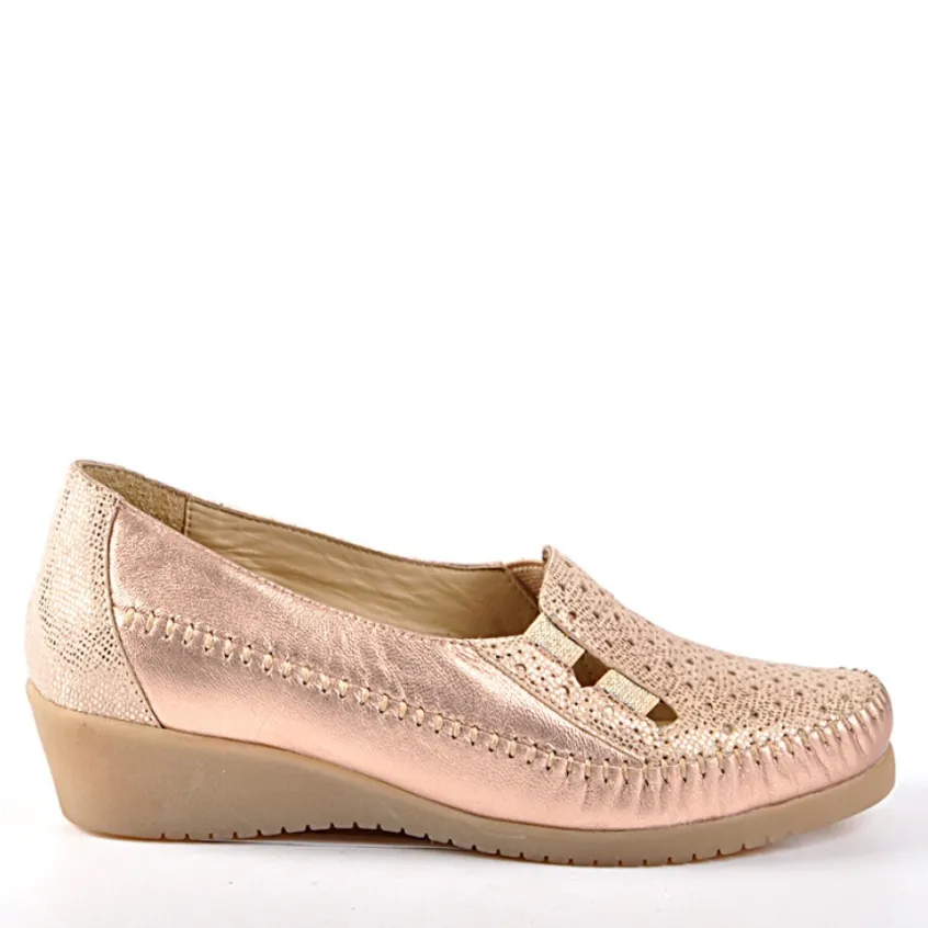 Chaussures Confort|LADY CONFORT Mocassins Femme Beige