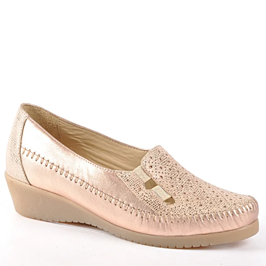 Chaussures Confort|LADY CONFORT Mocassins Femme Beige