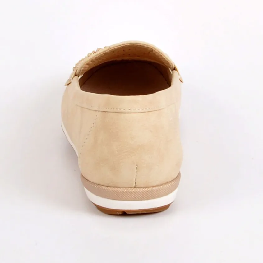 Chaussures Confort|SCALINA Mocassins Femme Beige