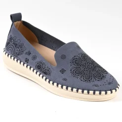 Chaussures Confort|SCALINA Mocassins Femme Bleu Marine