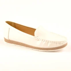 Chaussures Confort|SCALINA Mocassins Femme Blanc