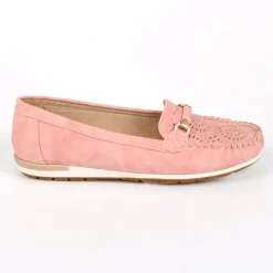 Chaussures Confort|SCALINA Mocassins Femme Rose Pale