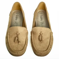 Chaussures Confort|SCALINA Mocassins Femme Taupe