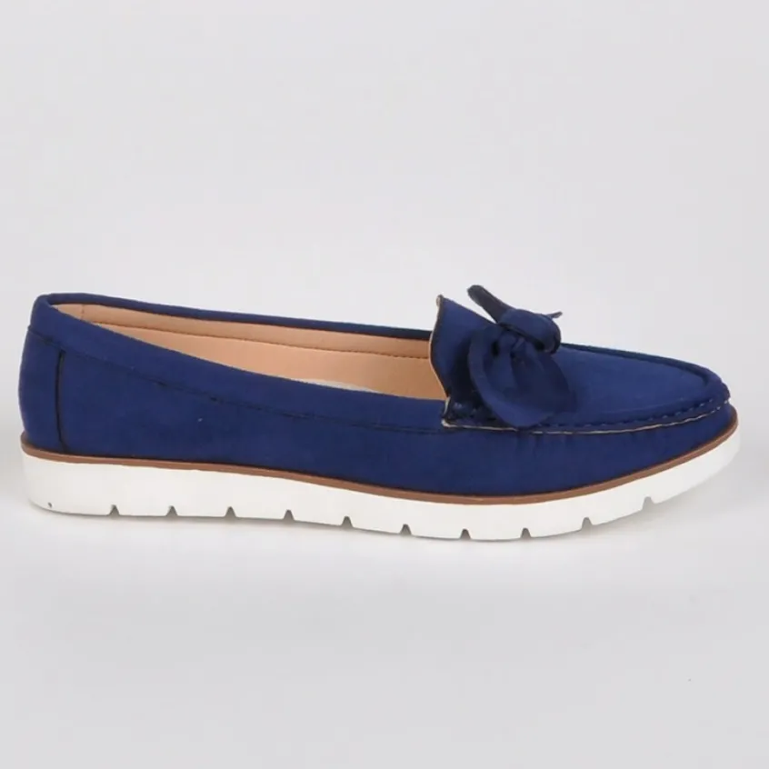 Mocassins|VICE VERSA Mocassins Femme Semelles Souples Bleu Marine