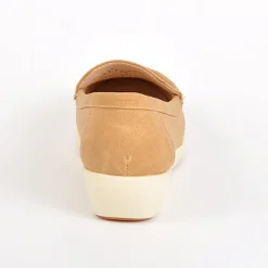 Chaussures Confort|LADY CONFORT Mocassins Femme Strass Camel