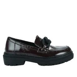 Mocassins|VICE VERSA Mocassins Femme Vernis Bordeaux A Chaine