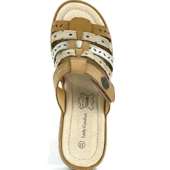 Chaussures Confort|LADY CONFORT Mules A Talons Femme Beige