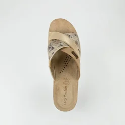 Chaussures Confort|LADY CONFORT Mules A Talons Femme Beige