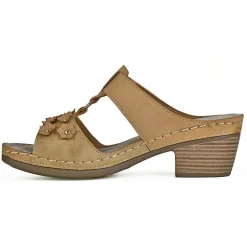 Chaussures Confort|LADY CONFORT Mules A Talons Beige