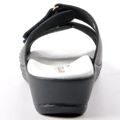 Chaussures Confort|FLEX'IS Mules Compensees Femme Bleu Marine