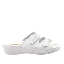 Chaussures Confort|FLEX'IS Mules Compensees Femme Blanc