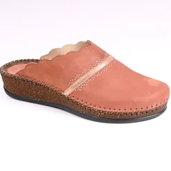 Chaussures Confort|LADY CONFORT Mules Compensees Femme Brique