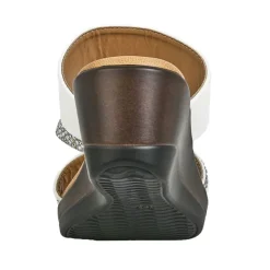 Chaussures Confort|SCALINA Mules Compensees Femme Blanc