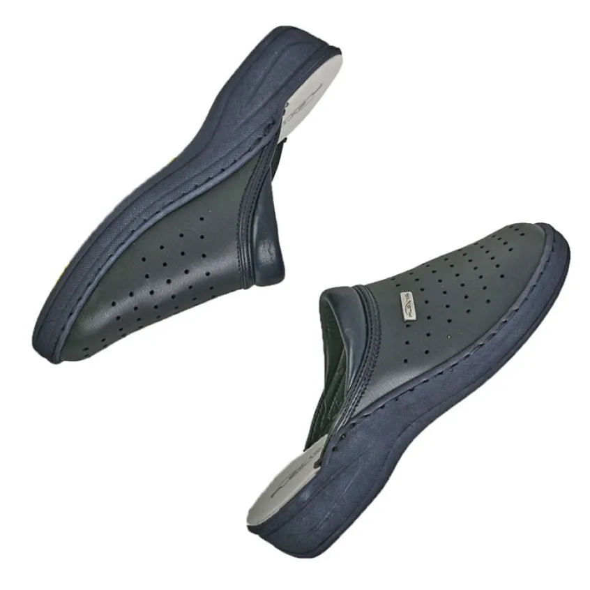 Chaussures Confort|FLEX'IS Mules Femme Bleu Marine