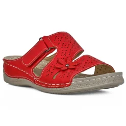 Chaussures Confort|LADY CONFORT Mules Femme Rouge