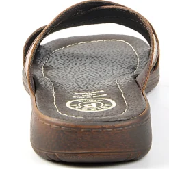 Mules, Tongs|ARIZONA Mules Homme A Brides Croisees En Cuir Marron