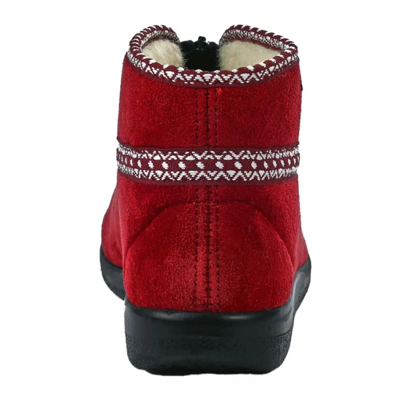 Chaussons|ORTOMED Pantoufle Femme Confort Ultra-Leger Bordeaux