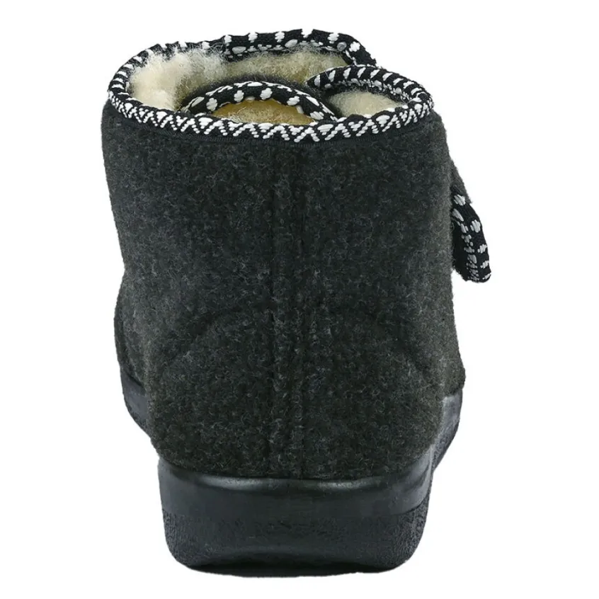 Chaussons|ORTOMED Pantoufle Femme Confort Ultra-Leger Noir