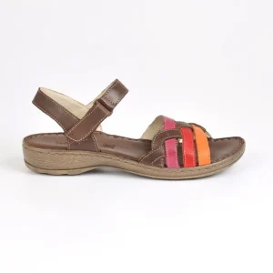 Chaussures Confort|LADY CONFORT Sandales A Talons Femme Marron