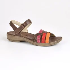 Chaussures Confort|LADY CONFORT Sandales A Talons Femme Marron