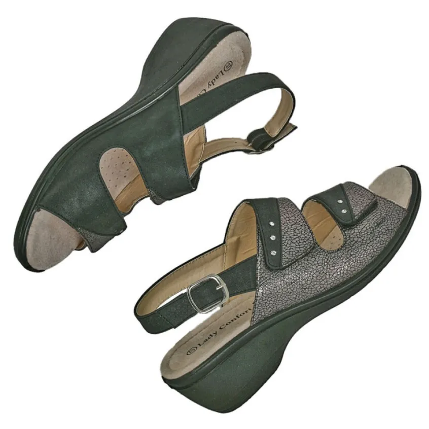 Chaussures Confort|LADY CONFORT Sandales A Talons Noir