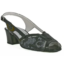 Chaussures Confort|LADY CONFORT Sandales A Talons Noir