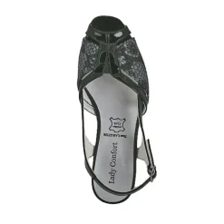 Chaussures Confort|LADY CONFORT Sandales A Talons Noir