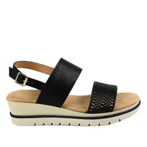 Chaussures Confort|SCALINA Sandales Compensees Femme Noir