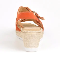 Chaussures Confort|SCALINA Sandales Compensees Femme Orange