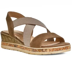 Chaussures Confort|SCALINA Sandales Compensees Femme Kaki