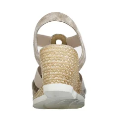 Chaussures Confort|SCALINA Sandales Compensees Femme Dore