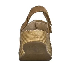 Chaussures Confort|LADY CONFORT Sandales Compensees Femme Cuir Marron